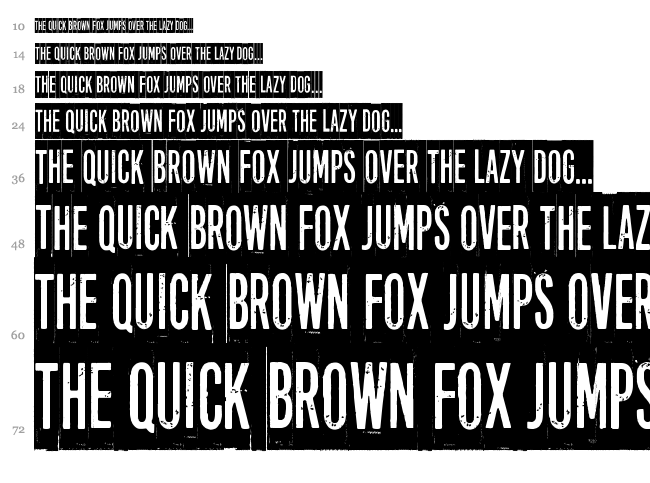 Long distance call font waterfall